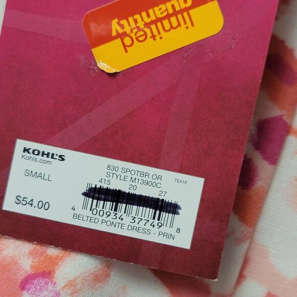 212 Collection Pink Midi Stretch Preppy Geo Print A-Line NEW $54 Women Size S - Picture 3 of 9